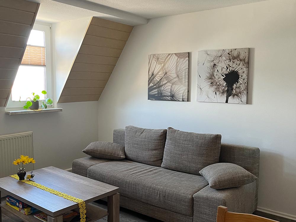 Wohnzimmer 2 Ferienwohnung Burgstädt